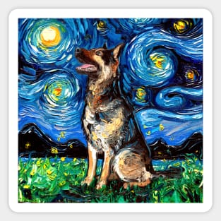 German Shepherd Night 2 Sticker